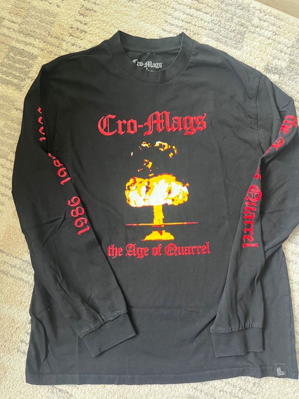 Black Long Sleeve Graphic Tee - The Age of Quarrel